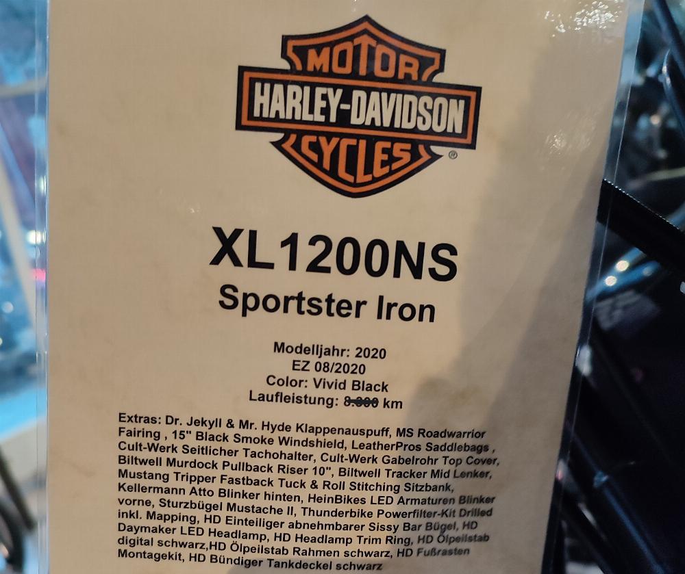 Motorrad verkaufen Harley-Davidson XL 1200 NS Iron Ankauf